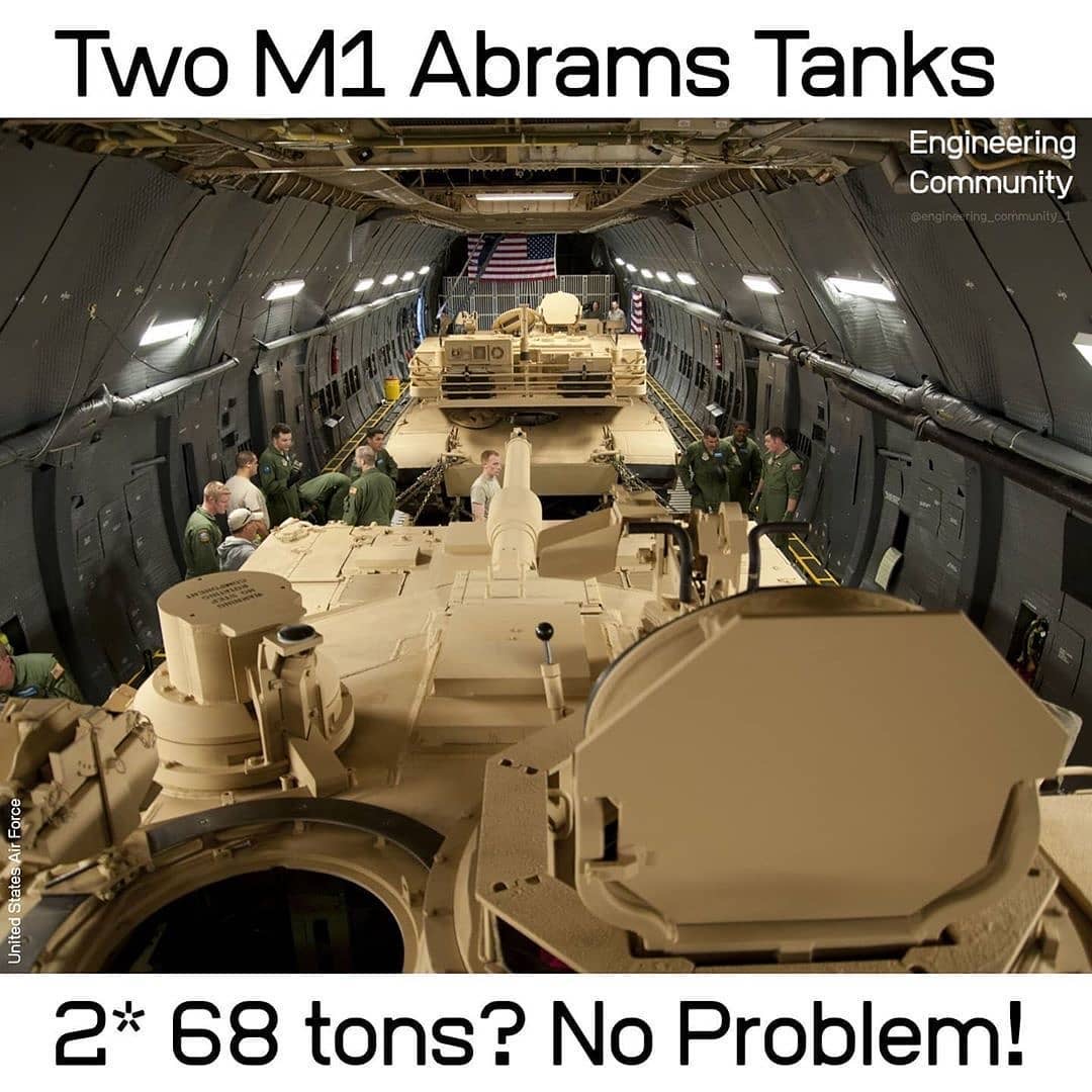 Aircraft: Two M1 Abrams Tanks